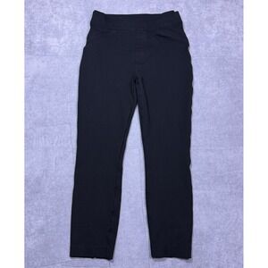Spanx Pants Womens M The Perfect Pant Ankle Backseam Skinny Black Ponte Yoga